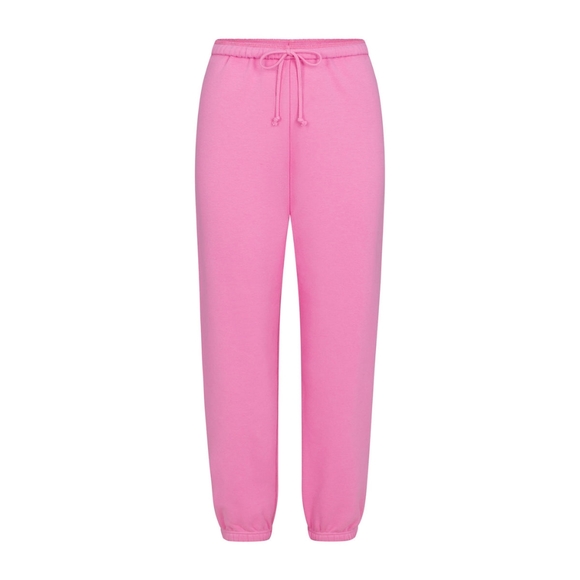 NWT SKIMS Cotton Fleece Jogger in Bubblegum Size Small - Picture 1 of 6